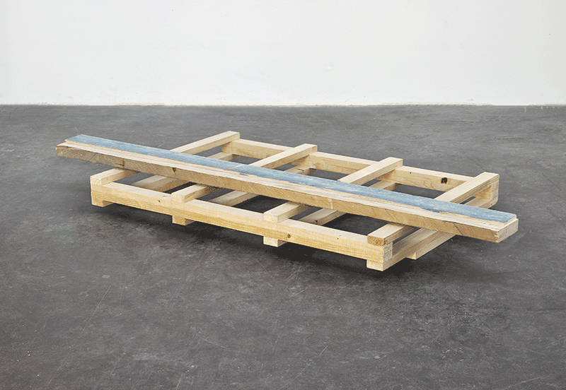 O.T. (Arbeit mit blauem Balken), 2013